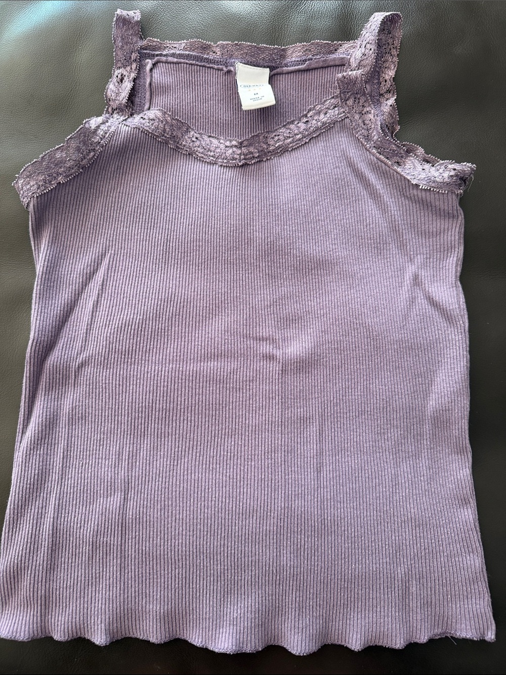 Old Navy Lavender Ribbed Lace-Trim Camisole